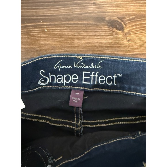 Gloria Vanderbilt Capri Jeans Women Size 4P Blue Denim Shape Effect High Waisted - Picture 8 of 12